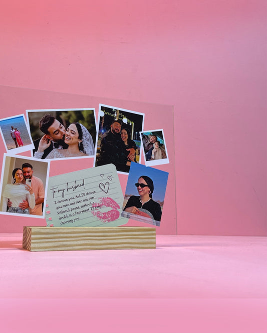 إطار صور شخصي لزوجي – هدية رومانسية مع 6 صور ورسالة حب