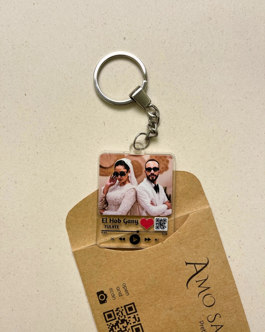 رمز الاستجابة السريعة - سلسلة مفاتيح بصورة شخصية