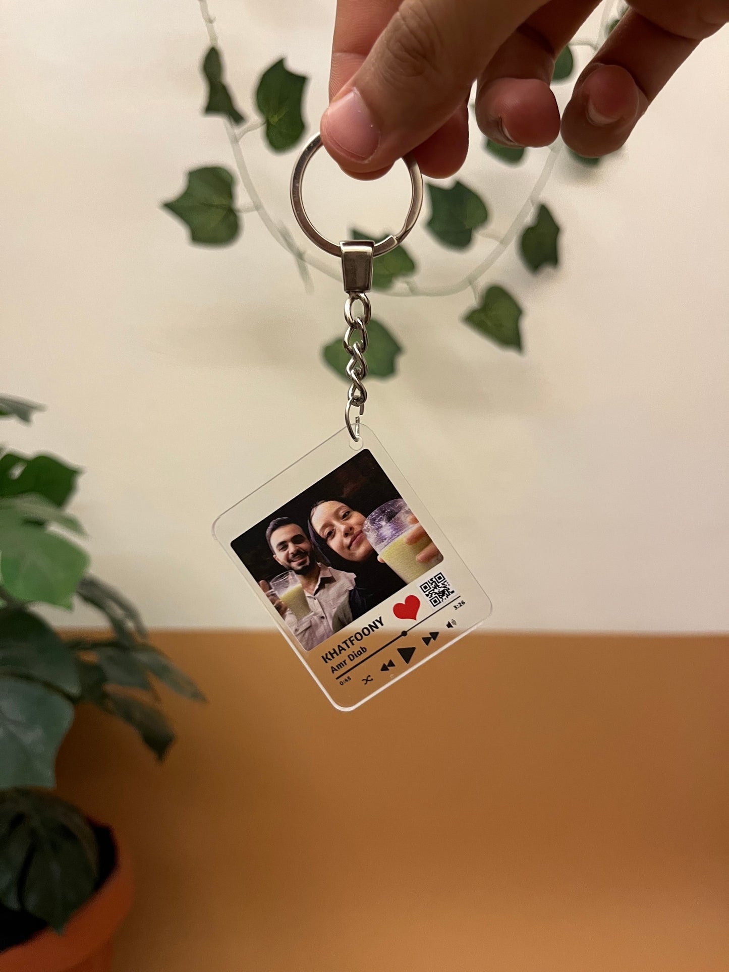 QR code - Personalized Photo Keychain