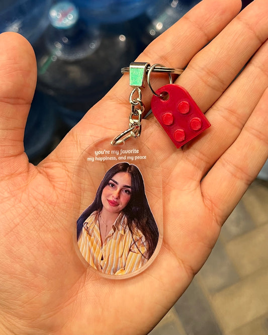 2 Couple Heart Keychain
