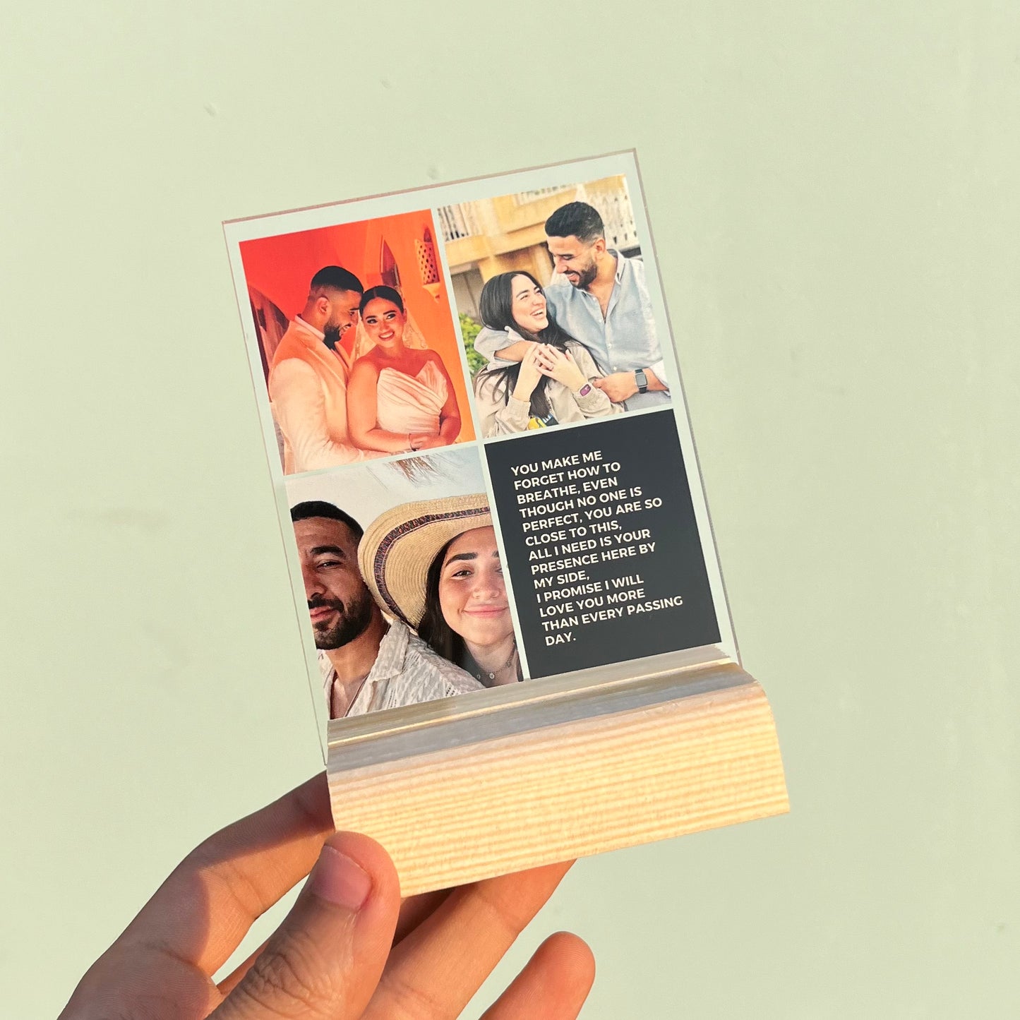 Long massage with 3 photo , Mini frame !