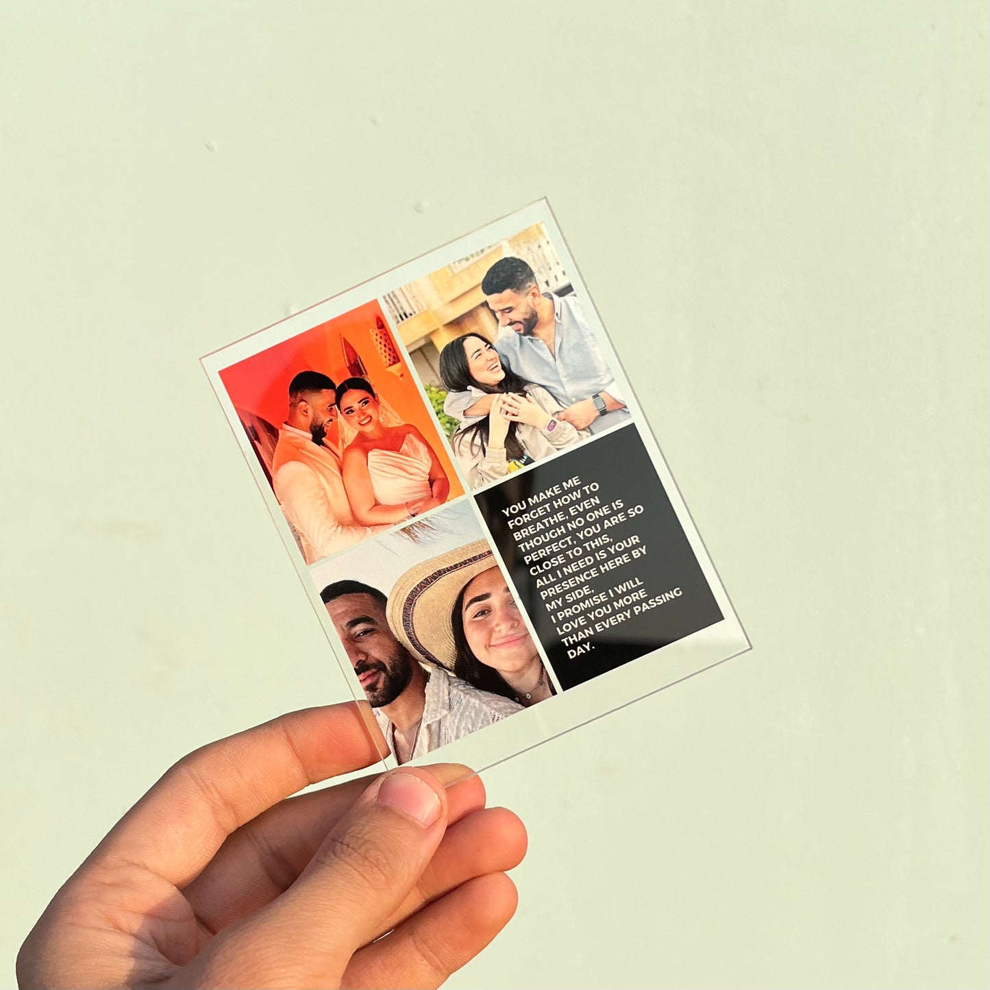 Long massage with 3 photo , Mini frame !