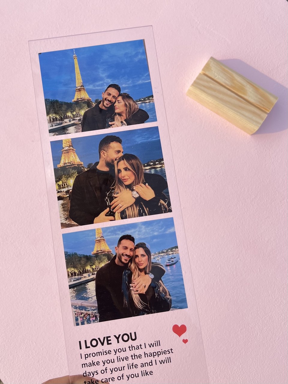 بطاقة تذكارية شخصية للحب - 3 صور ورسالة مخصصة