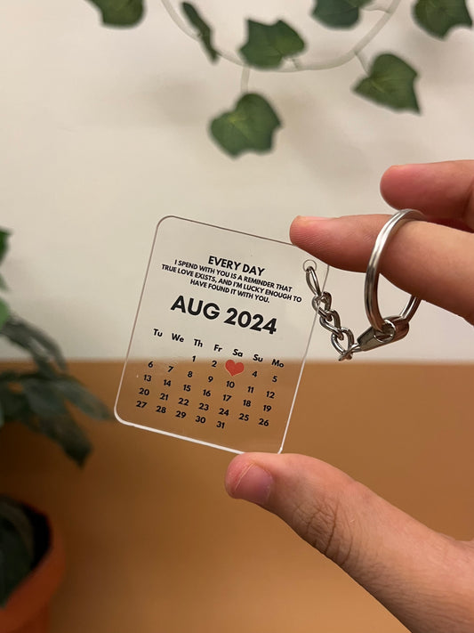 Calendar keychain