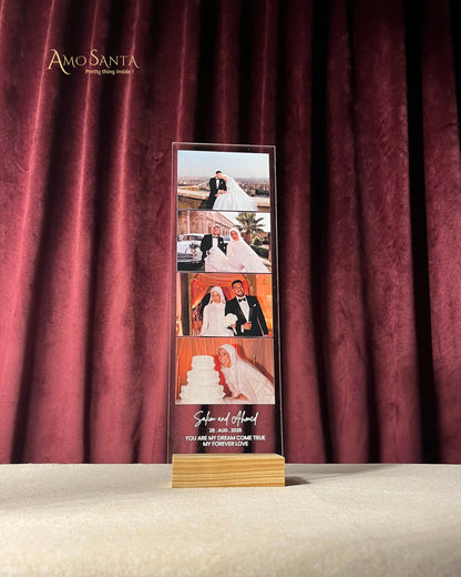 4 Happy Wedding Moments on Acrylic Stand