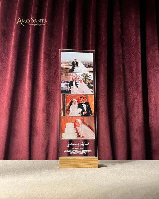 4 Happy Wedding Moments on Acrylic Stand