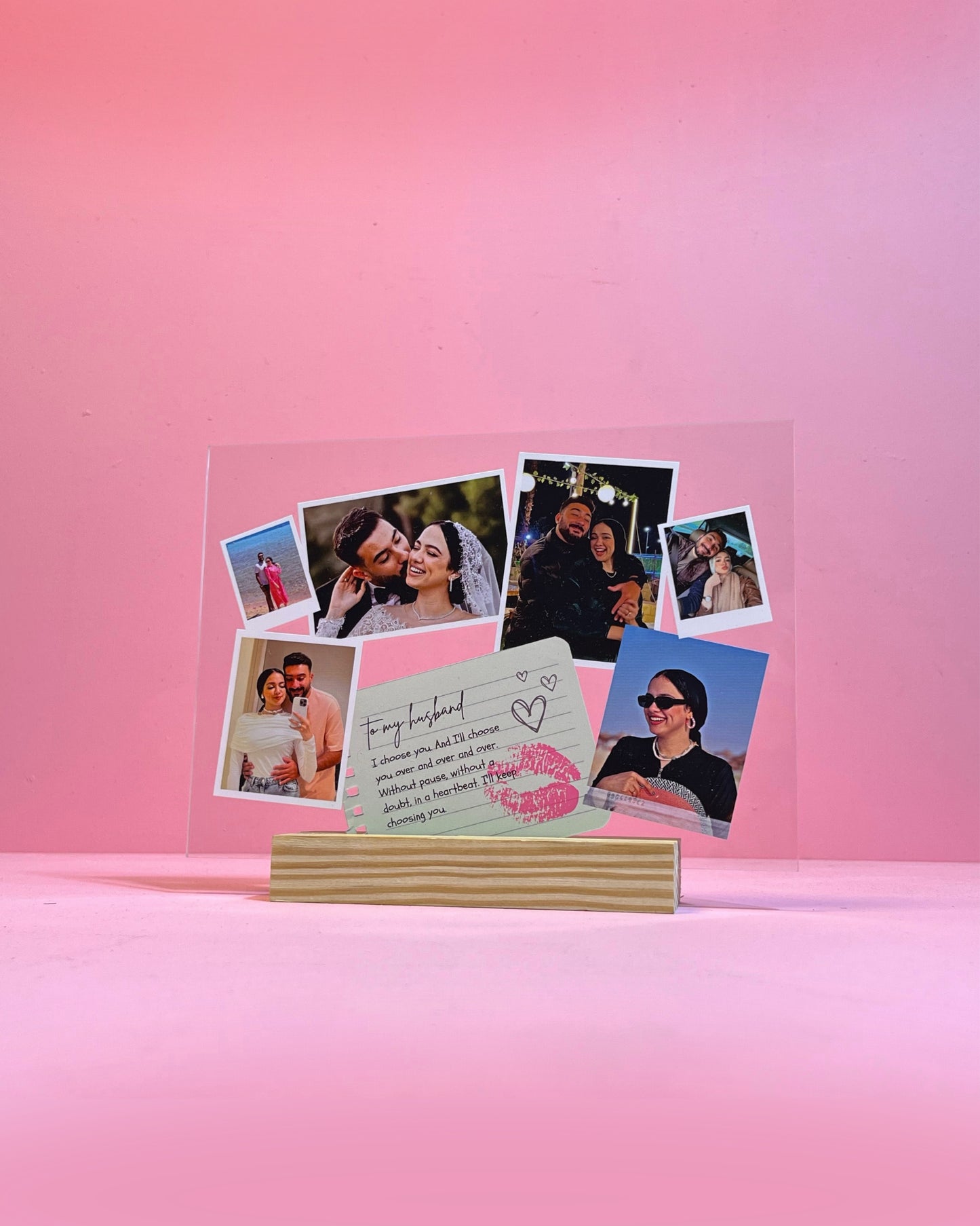 إطار صور شخصي لزوجي – هدية رومانسية مع 6 صور ورسالة حب