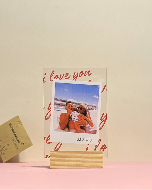 I love you with photo  , Mini frame !