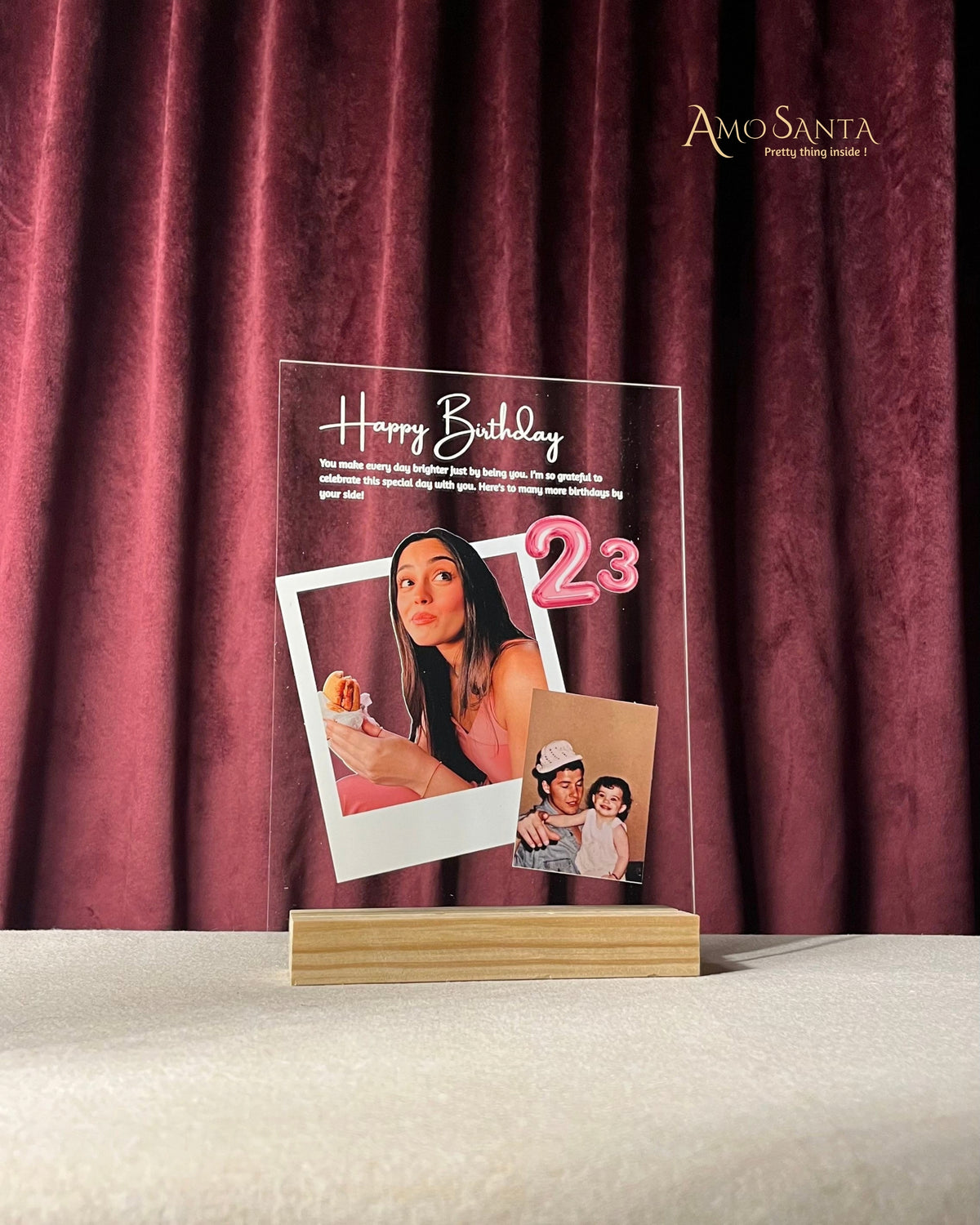 “Sweet Memories – Personalized Birthday Acrylic Frame”