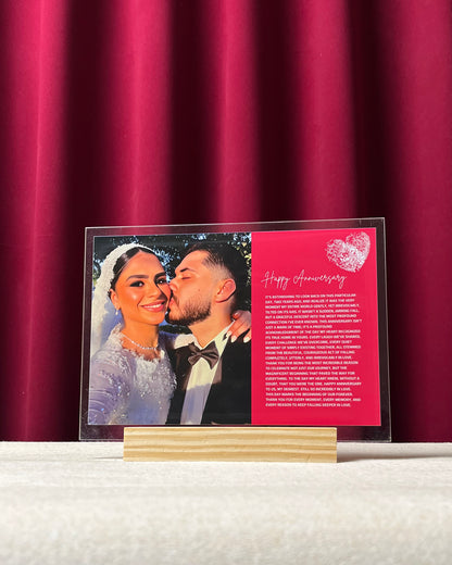 Happy Anniversary frame with keychain 🎀