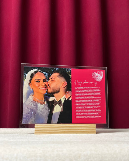 Happy Anniversary frame with keychain 🎀