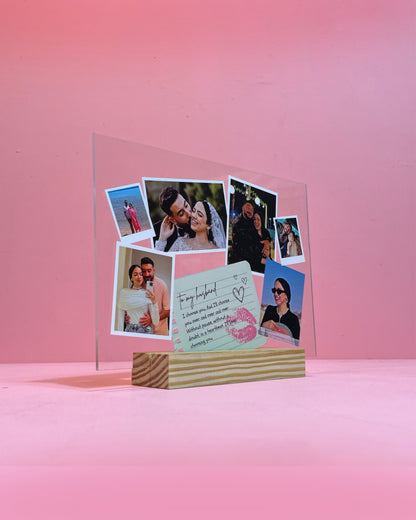 إطار صور شخصي لزوجي – هدية رومانسية مع 6 صور ورسالة حب