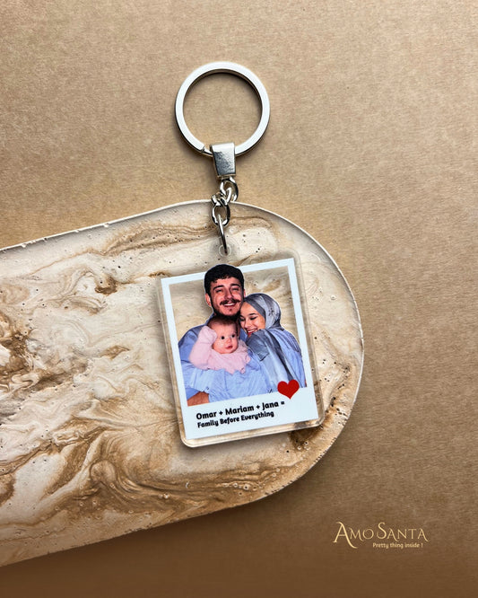 Family Keychain -  Personalized Photo Keychain