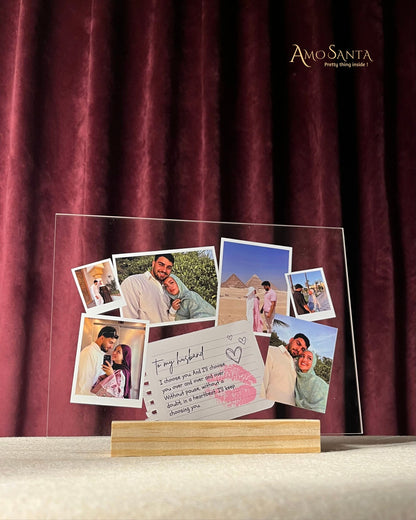 Personalized Photo Frame for My Husband – Romantic Gift with 6 Pictures & Love Message