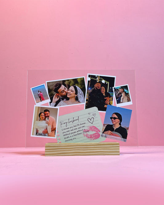 Personalized Photo Frame for My Husband – Romantic Gift with 6 Pictures & Love Message