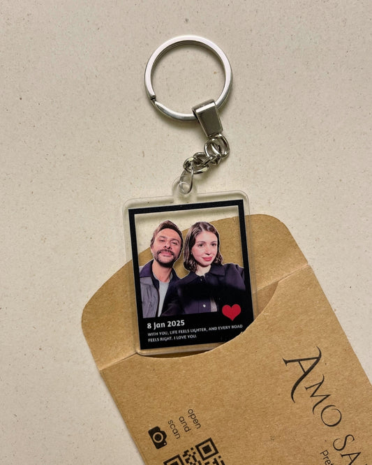 Black Frame  🖼️ -  Personalized Photo Keychain