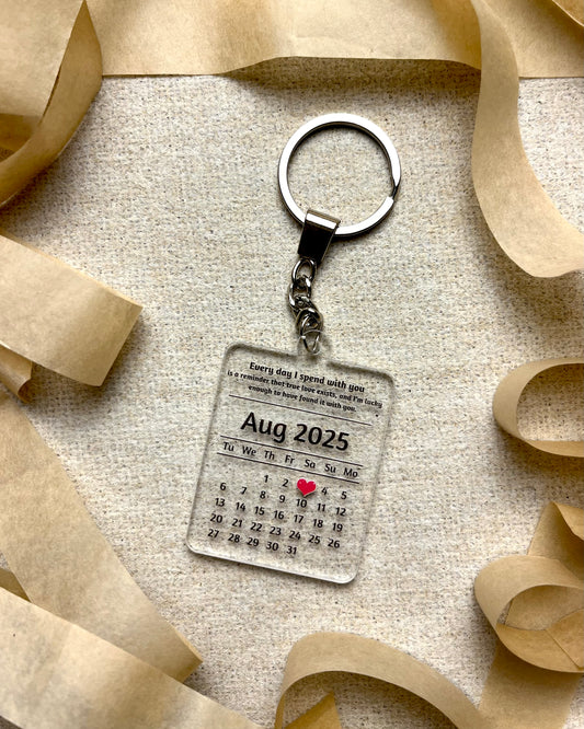 Calendar keychain