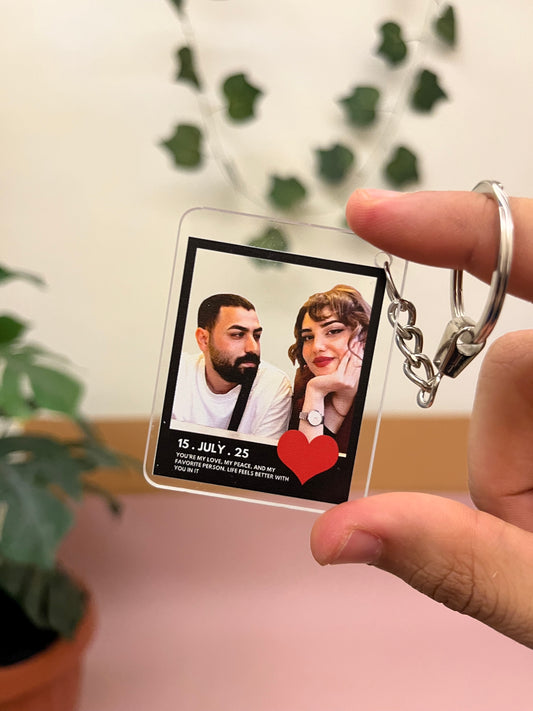 Black Frame  🖼️ -  Personalized Photo Keychain