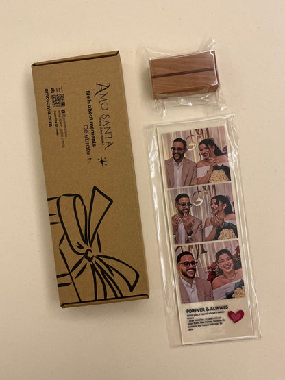 Custom Acrylic Photo Stand – 3 Images & Message
